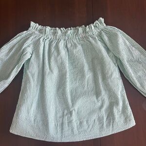 Lilly Pulitzer white with green stripe blouse